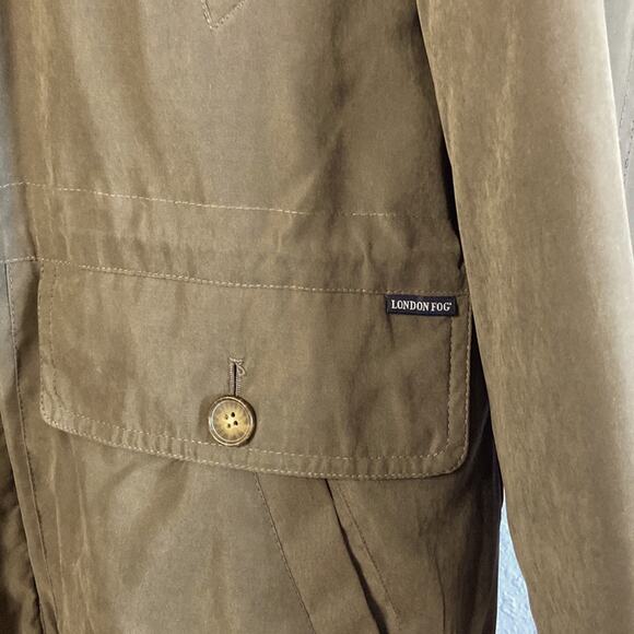 London Fog Men Brown Wool Blend Winter Jacket with Attached Hood & Vest Size M - Picture 4 of 16